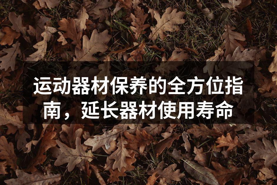 运动器材保养的全方位指南，延长器材使用寿命